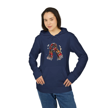 adidas Unisex Fleece Hoodie - Classic British Plaid Scarf Design