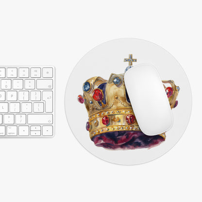 Royal Crown Mouse Pad, Elegant Desk Accessory, Office Decor, Gift for Royalty Lovers, Gaming Mousepad