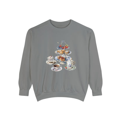 Unisex Garment-Dyed Sweatshirt - British Food Traditional Dishes and Culinary Delights