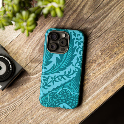 Protective Phone Case with Elegant Teal Design, Tough Cases, Floral Phone Cover, Stylish Smartphone Protection, Gifts for Her, Trendy [...]