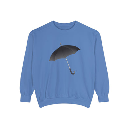 Unisex Garment-Dyed Sweatshirt Elegant - Regal Royal Umbrella