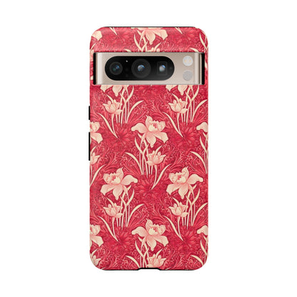 Floral Tough Phone Case - Durable, Stylish Accessory, Perfect Gift for Her, Floral Pattern, Customizable, Ideal for Daily Use