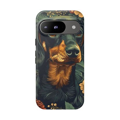 Dachshund Phone Case, Floral Pet Phone Cover, Dog Lover Gift, Tough Phone Case, Custom Dachshund Design, Unique Dog Owner Accessory