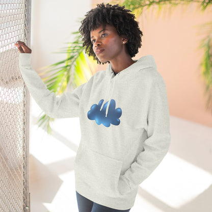 Three-Panel Fleece Hoodie - Serene Cloudscape