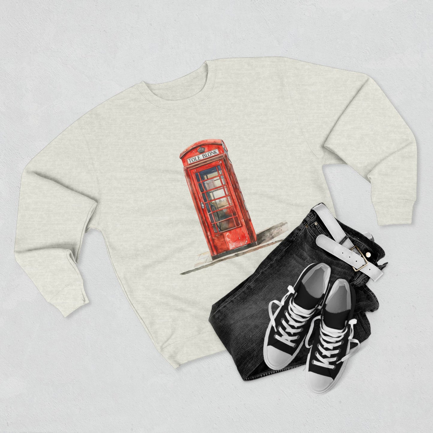 Unisex Crewneck Sweatshirt - Iconic British Public Telephone