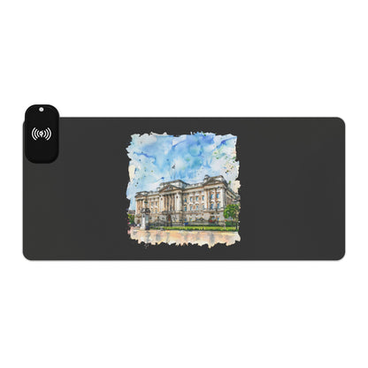 Buckingham Palace Sketch - LED Gaming Mouse Pad with Wireless Charging - Vibrant Desk Accessory for Gamers, Ideal for Home Office Decor, Perfect Gift for Gamers, [...]