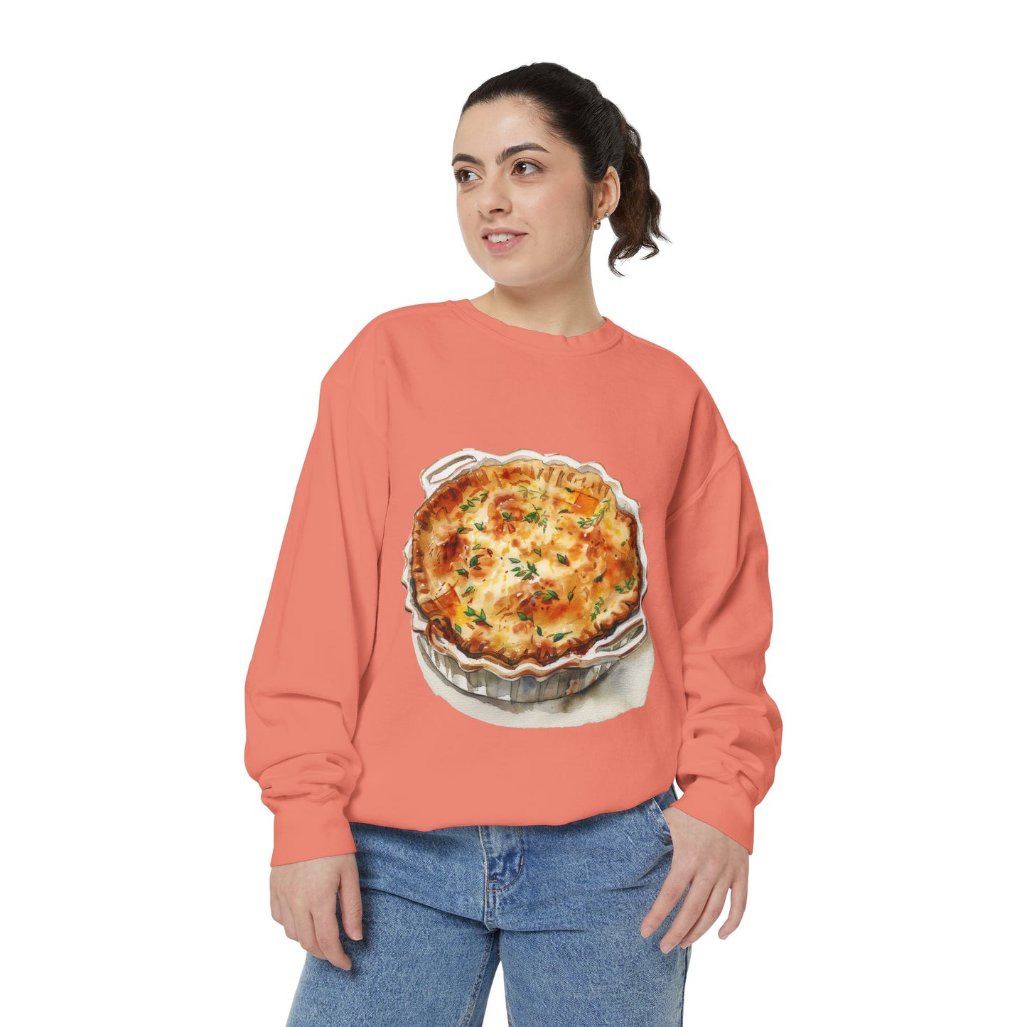Unisex Garment-Dyed Sweatshirt - Tea, Tarts, and Triumph - British Royal Culinary Favorites