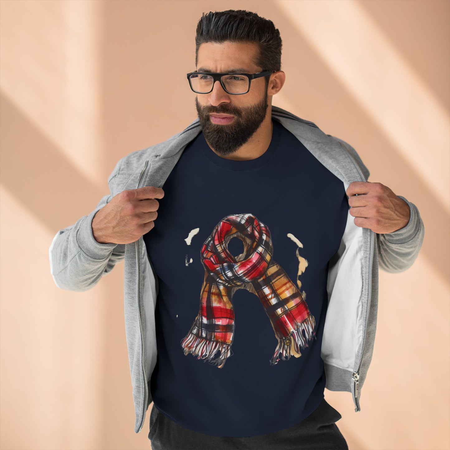 Unisex Crewneck Sweatshirt - Classic British Plaid Scarf