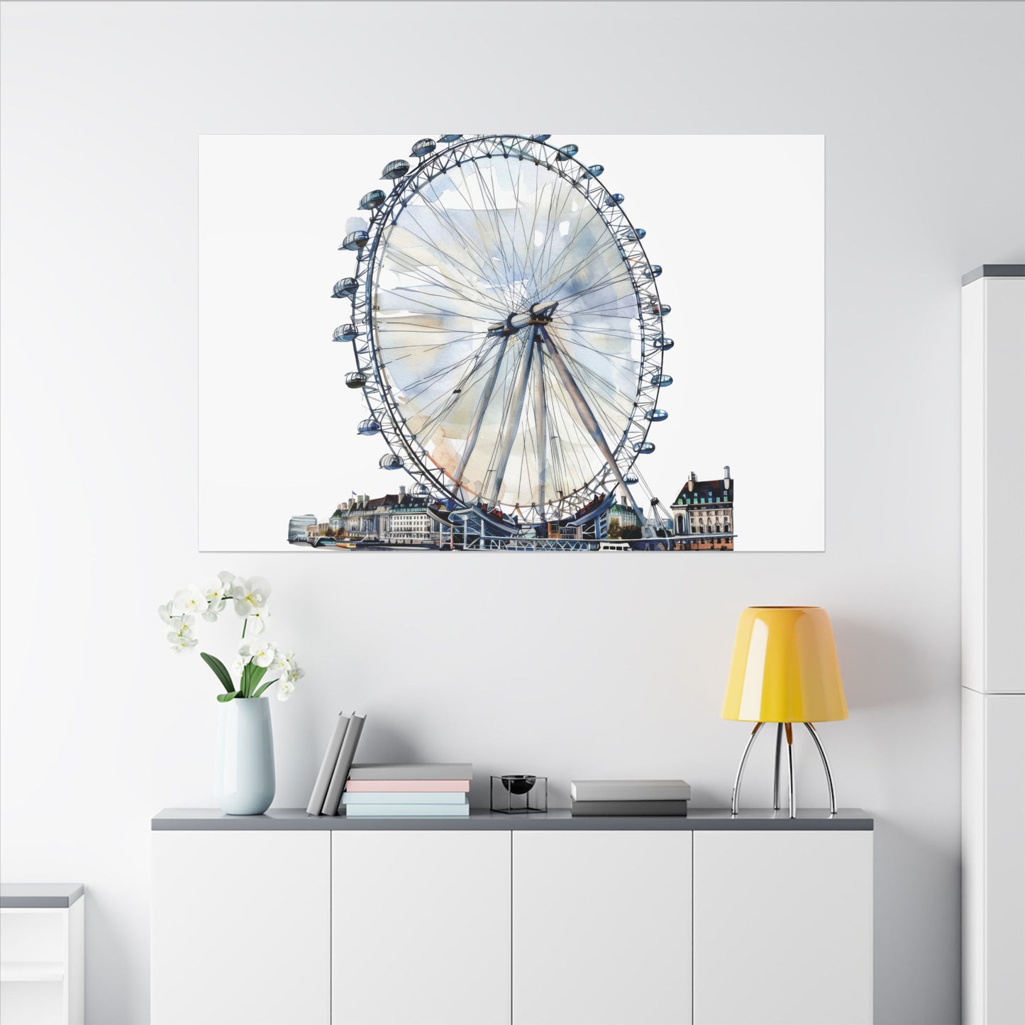 London Eye Canvas Print, Wall Art Decor, Travel Gift, Home Decoration, Unique Art Piece