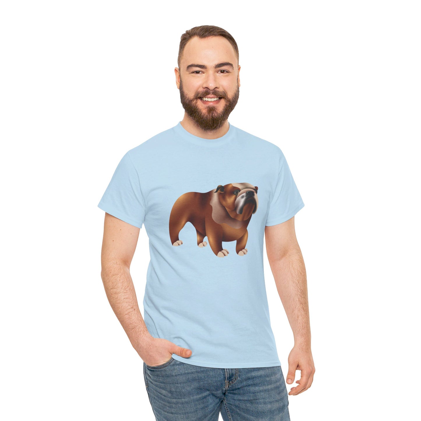 Adorable British Dog Relaxed Unisex Heavy Cotton T-Shirt