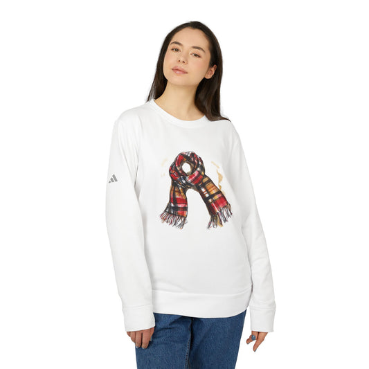 Adidas Unisex Fleece Crewneck Sweatshirt - Cozy Scarf Design