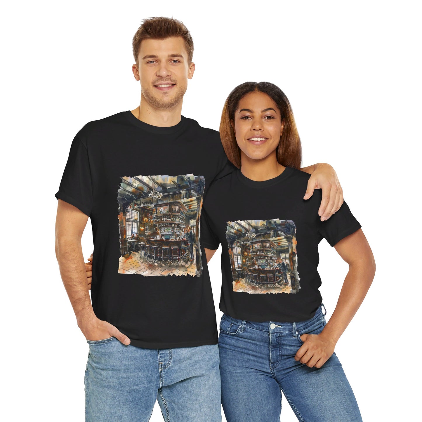 The Heart of British Culture and Iconic Landmarks Aesthetic Unisex Heavy Cotton T-Shirt