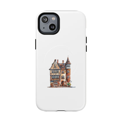 Artistic Magnetic Phone Case | Tough Protective Cover for iPhones | Unique House Design | Gift for Homeowners & Tech Lovers