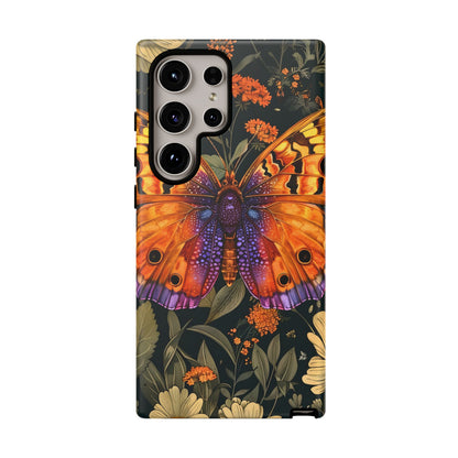 Butterfly Phone Case, Tough Cases for Nature Lovers, Vibrant Floral Design, Gift for Her, Cute Phone Accessories, Butterfly Artwork