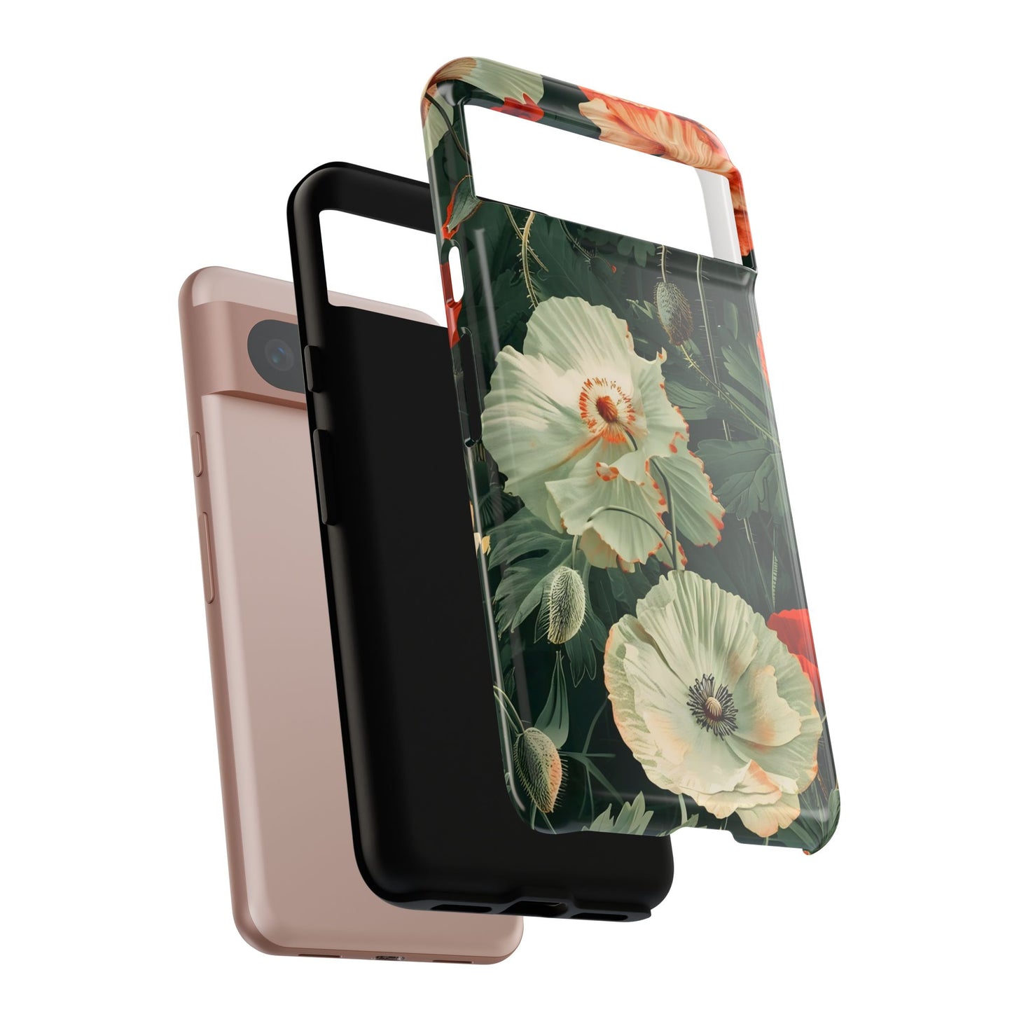 Floral Phone Case - Tough Cases, Botanical Design, Gift for Friends, Trendy Mobile Cover, Personalized Phone Accessory