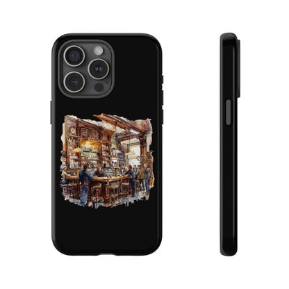 Artistic Phone Case - Cozy Pub Vibe, Trendy Smartphone Accessory, Gift for Friends, Modern Design, Durable Protection