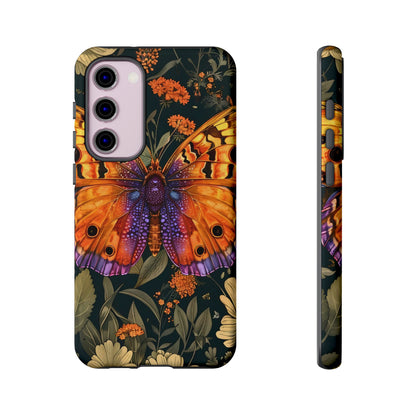 Butterfly Phone Case, Tough Cases for Nature Lovers, Vibrant Floral Design, Gift for Her, Cute Phone Accessories, Butterfly Artwork