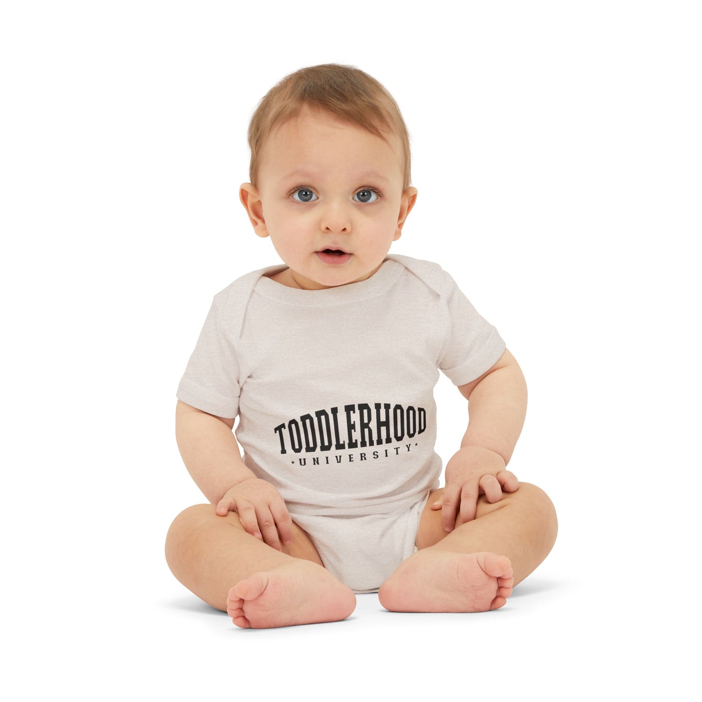 Toddlerhood University Infant Jersey One Piece – Cute Baby Bodysuit for New Parents