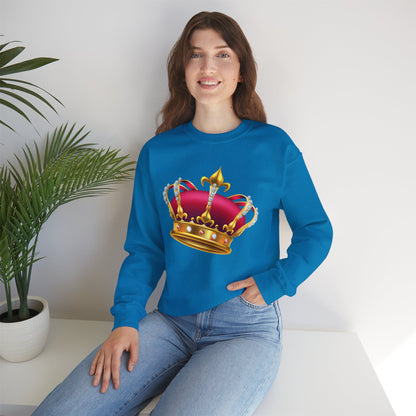 Unisex Heavy Blend™ Crewneck Sweatshirt - British Royal Crown - Symbol of Regal Elegance and Authority