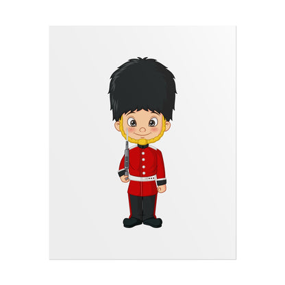 Whimsical Soldier Rolled Poster Art, Children's Room Decor, Cute Wall Art, Nursery Wall Hanging, Gift for Kids