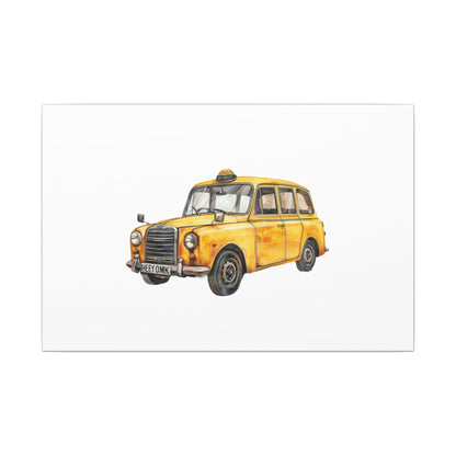 Vintage Taxi Matte Canvas, Stretched, 0.75" (Multi-Size)