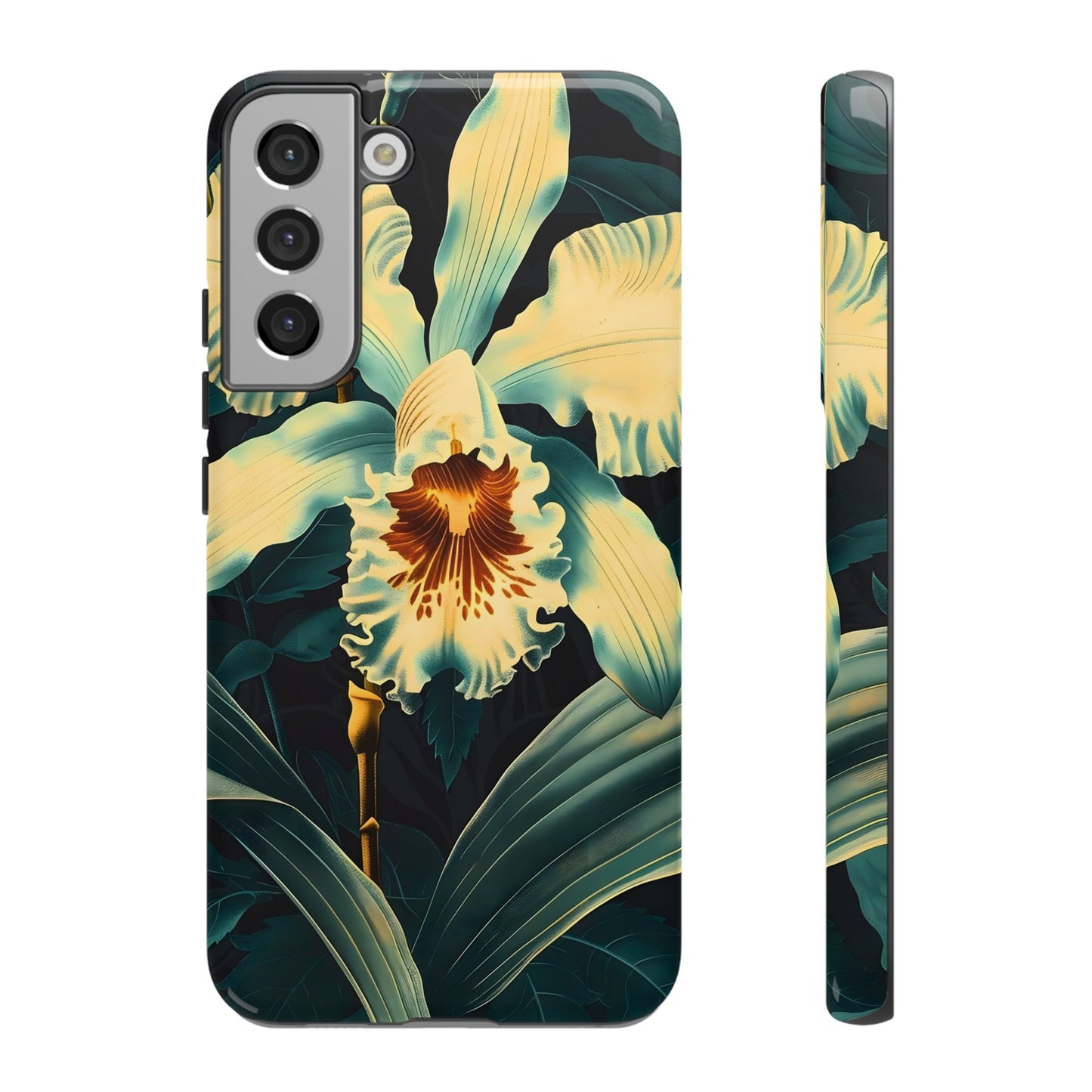 Floral Phone Case - Tough Cases with Orchid Design, Durable Smartphone Cover for Nature Lovers, Floral Gift for Her, Botanical [...]