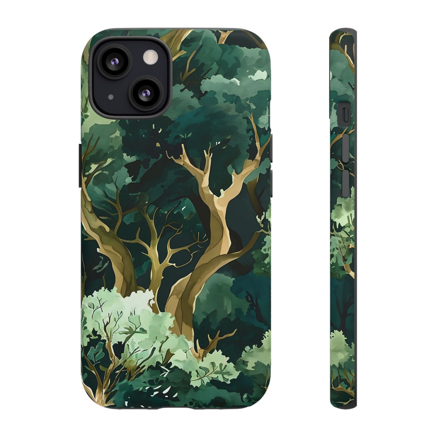 Forest Green Phone Case, Nature-Inspired Tough Cases, Eco-Friendly Gift, Outdoor Lover Accessory, Unique Phone Cover