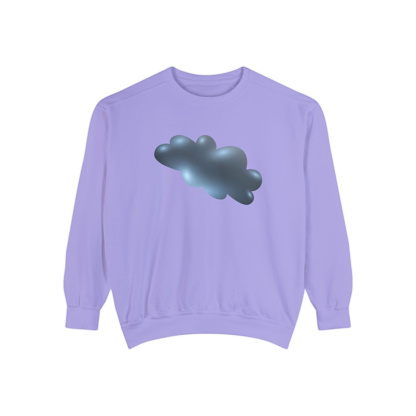 Unisex Garment-Dyed Sweatshirt Relaxed - Serene Cloudscape Dreamy Cloud