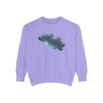 Unisex Garment-Dyed Sweatshirt Relaxed - Serene Cloudscape Dreamy Cloud