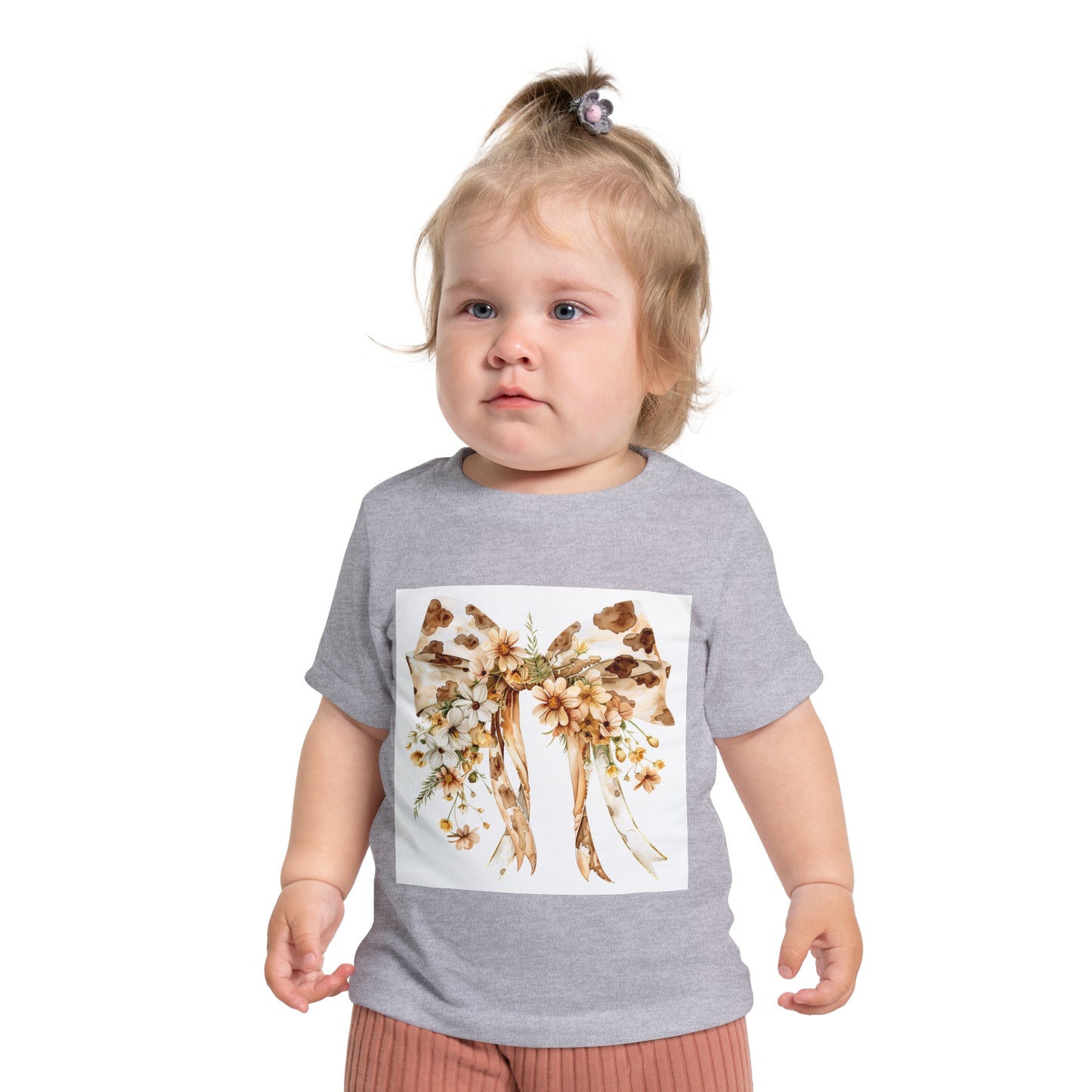 Floral Bow Baby Short Sleeve T-Shirt – Cute & Stylish Toddler Apparel