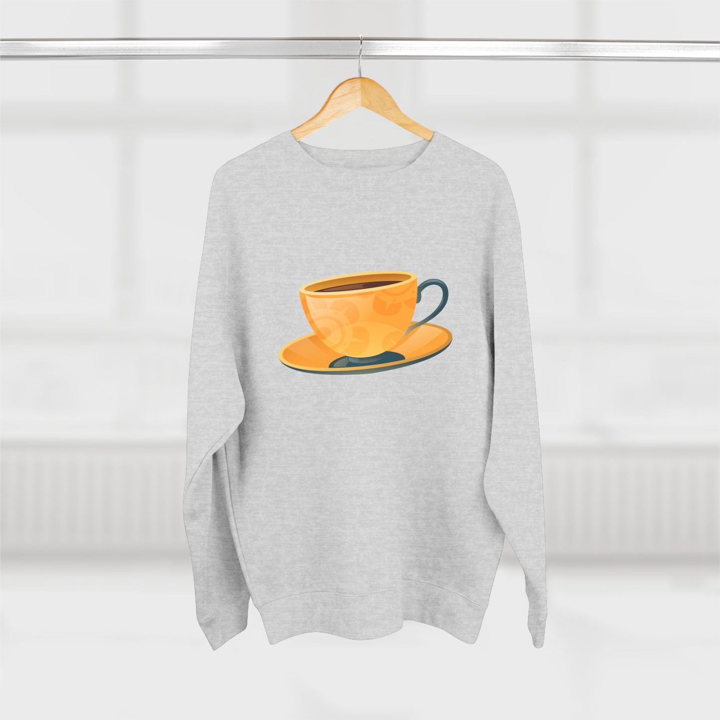 Unisex Crewneck Sweatshirt - Elegant British Tea Cup Classic Tea Time Style