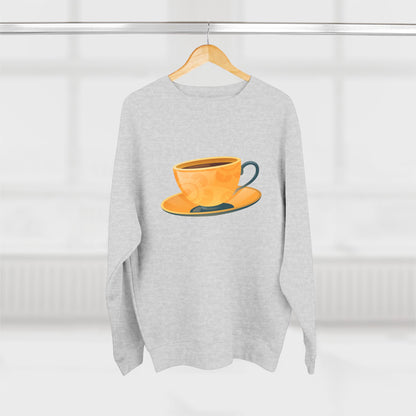 Unisex Crewneck Sweatshirt - Elegant British Tea Cup Classic Tea Time Style