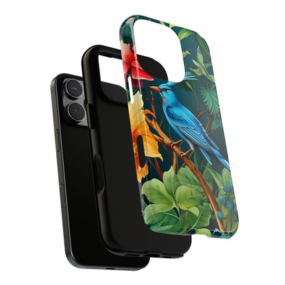 Tough Cases - Vibrant Bird Phone Case, Floral Design, Nature Lover, Unique Gift, Stylish Protection, Phone Accessories