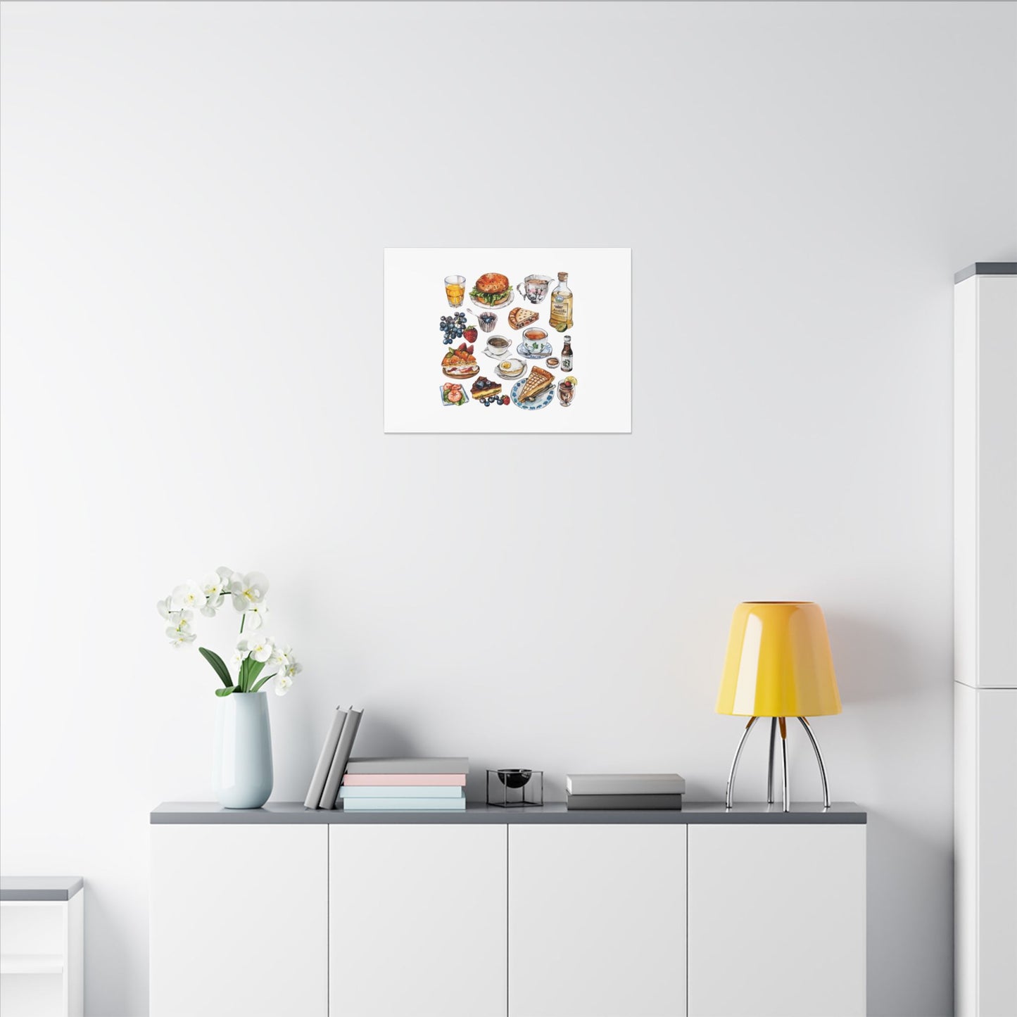 Breakfast Feast Canvas Print, Food Art, Kitchen Decor, Gifting for Food Lovers, Brunch Vibes, Wall Art