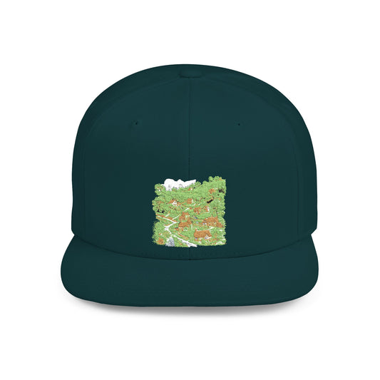 Charming Red Doorway Flat Bill Snapback