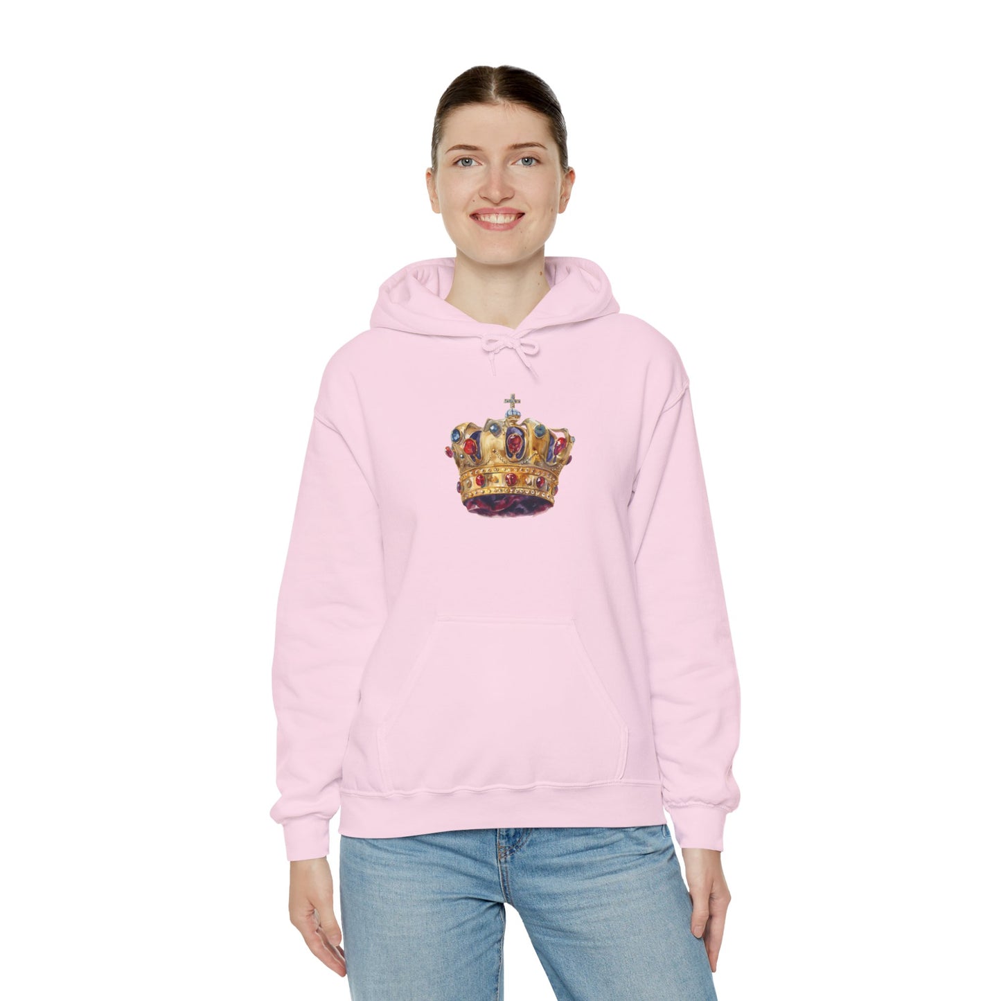 Unisex Heavy Blend™ Hooded Sweatshirt - British Royal Crown - Symbol of Regal Elegance and Authority