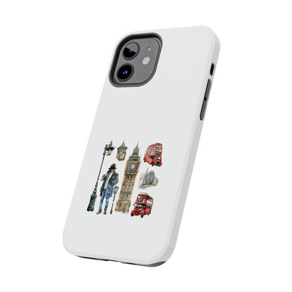 London Scene Tough Phone Case - Durable Protection with Iconic UK Landmarks