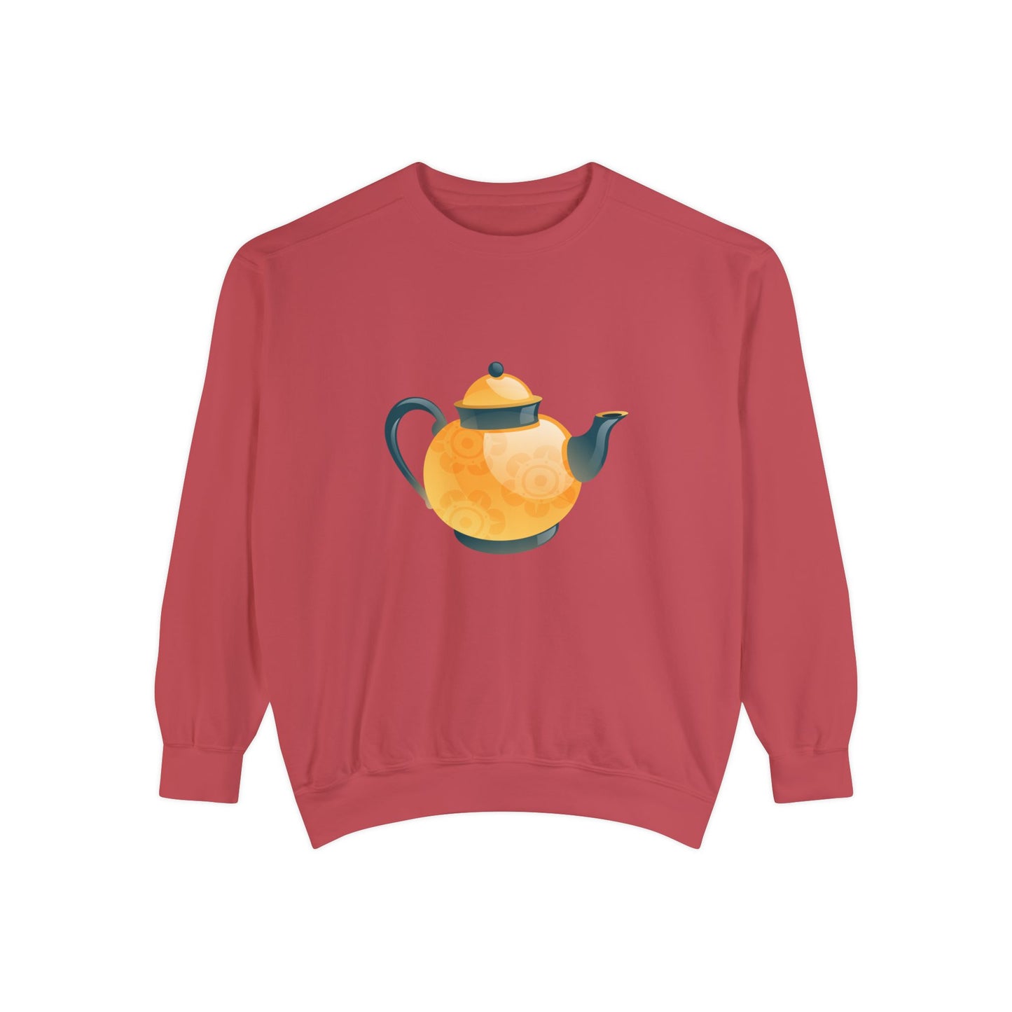 Unisex Garment-Dyed Sweatshirt Trendy - Classic British Tea Kettle