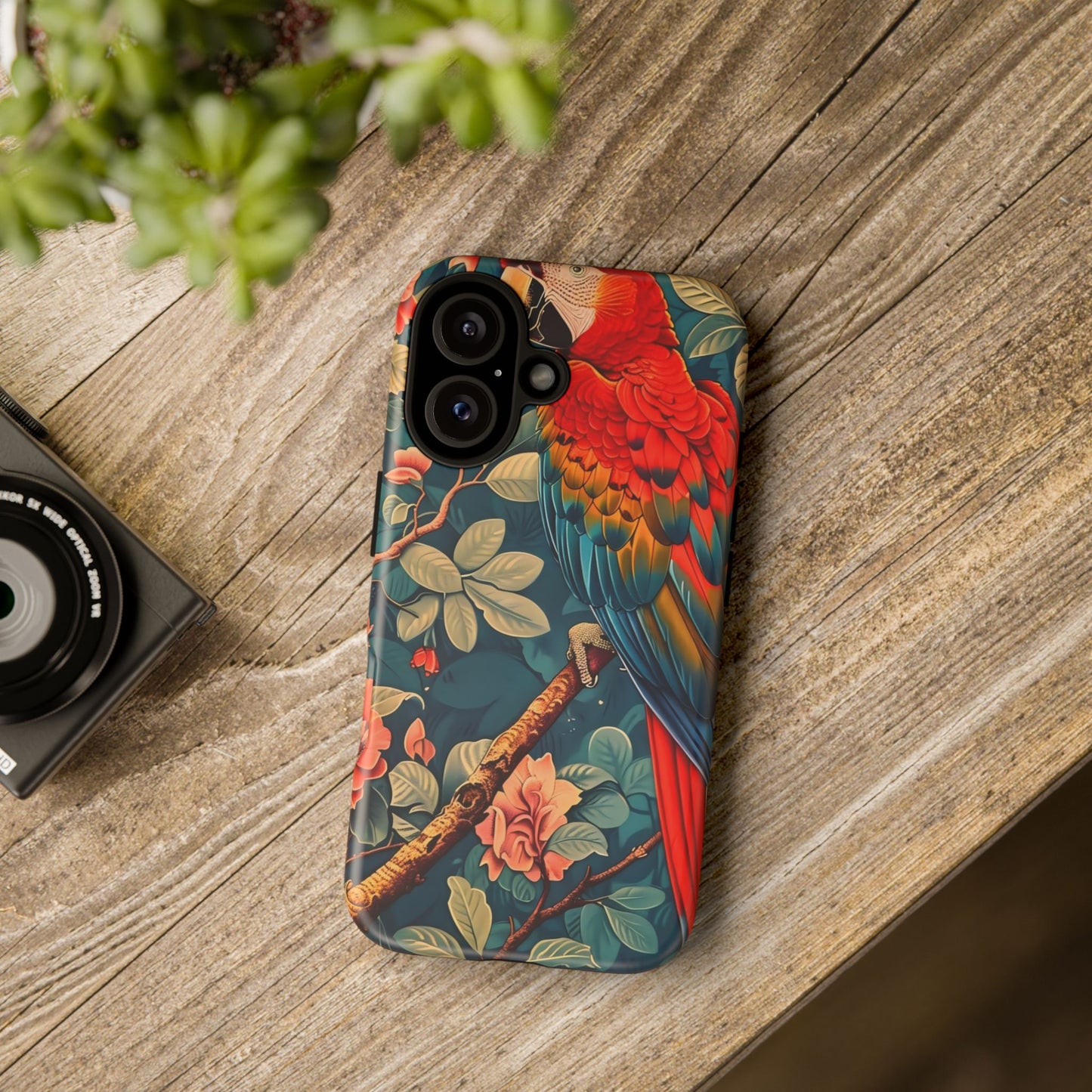 Tough Cases - Colorful Parrot Phone Case, Tropical Bird Phone Cover, Nature Lover Gift, Animal Print Case, Eco-Friendly Accessories