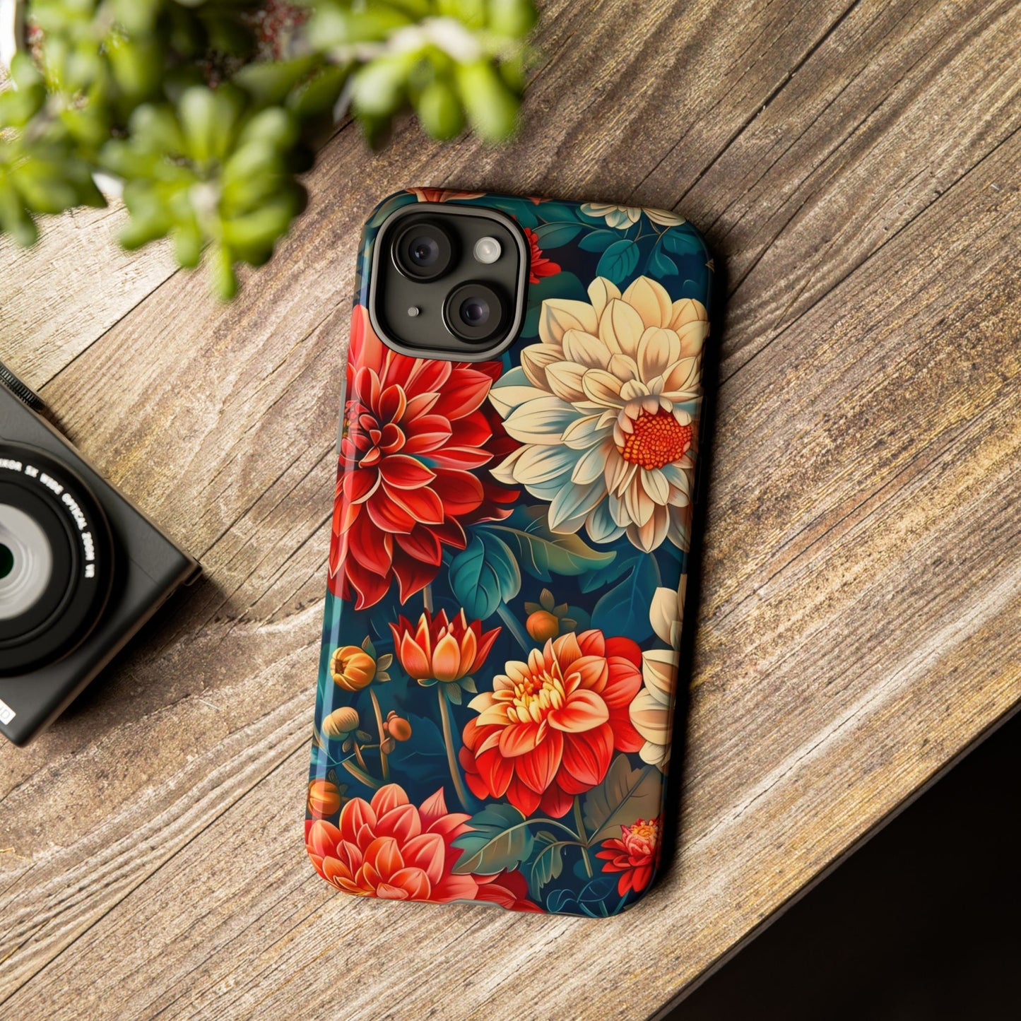 Floral Phone Case - Vibrant Tough Cases, Stylish Floral Cell Phone Cover, Gift for Her, Trendy Phone Accessory, Flower Design