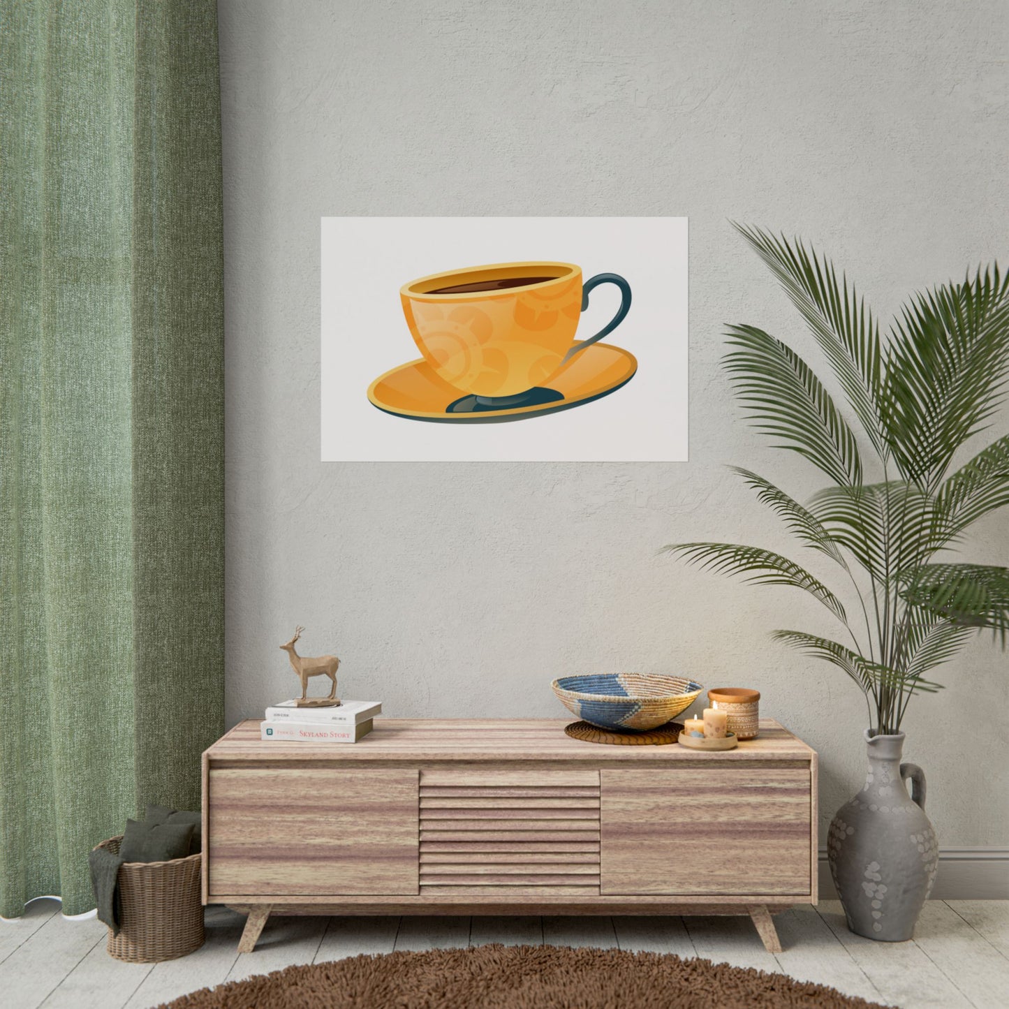 Coffee Lovers Rolled Posters, Cute Coffee Art, Kitchen Decor, Coffee Shop Print, Gift for Coffee Enthusiasts