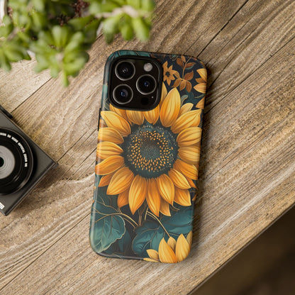 Sunflower Phone Case - Bright Floral Design, Stylish Tough Cover for Sunflower Lovers, Gift for Plant Enthusiasts, Mom Gift, Nature Lovers