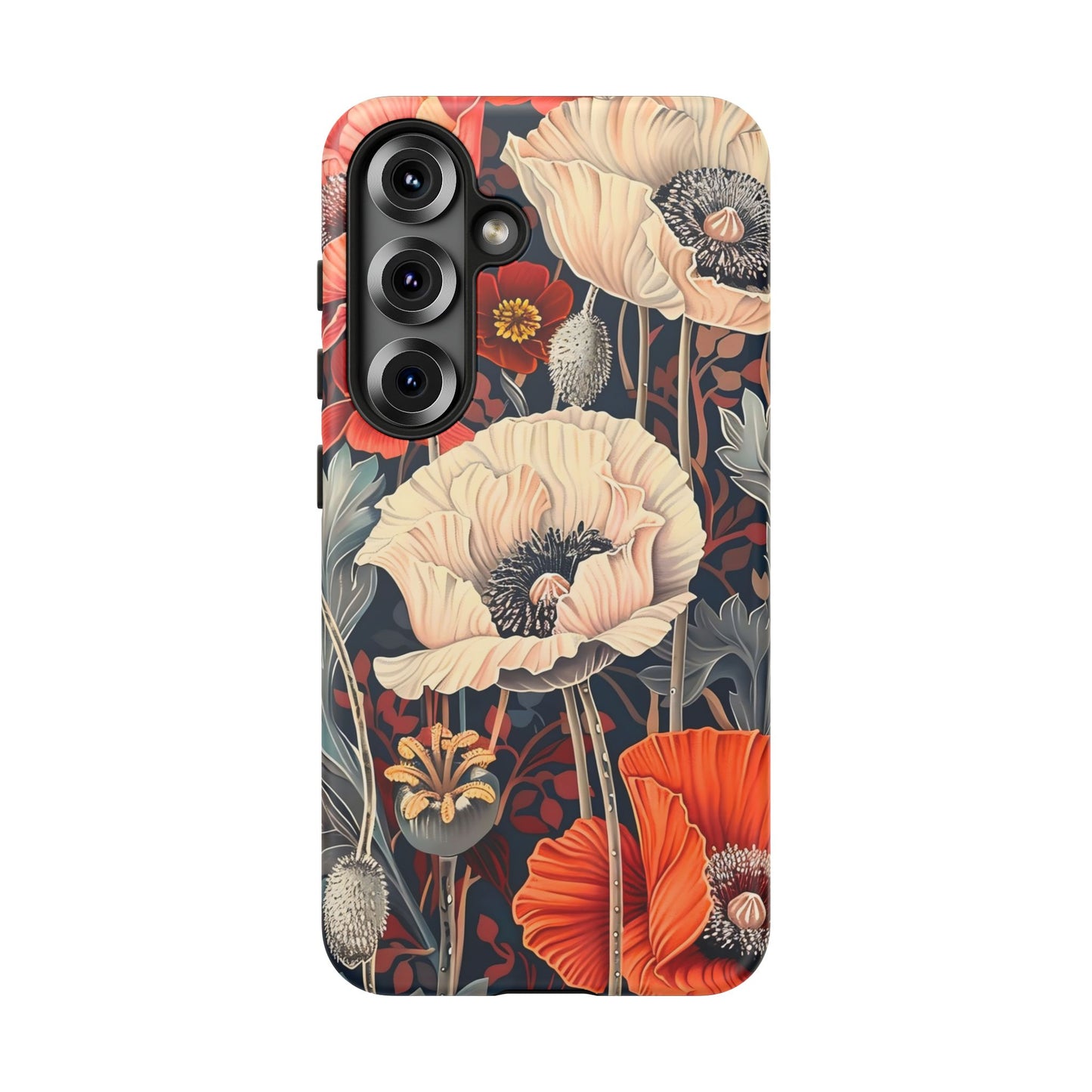 Floral iPhone Case, Tough Phone Cover, Artistic Protection, Flower Design, Unique Gift for Her, Phone Accessory, Trendy Tech