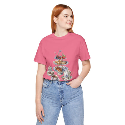 Unisex Jersey Short Sleeve Tee - Savoring Britain - A Journey Through British Cuisine